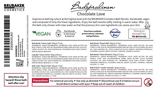 BRUBAKER Cosmetics 6 Handmade "Chocolate Love" Spa Bath Bombs Bath Melts Bath Truffles Gift Set - All Natural Vegan, Organic Shea Butter, Cocoa Butter and Olive Oil Moisturize Dry Skin - Thumbnail 4