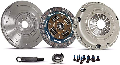 Clutch Kit With Solid Flywheel works with Mini Cooper S Checkmate Chilli Hot Chili 2002-2006 1.6L L4 Gas Sohc Supercharged (6 Speed Only)