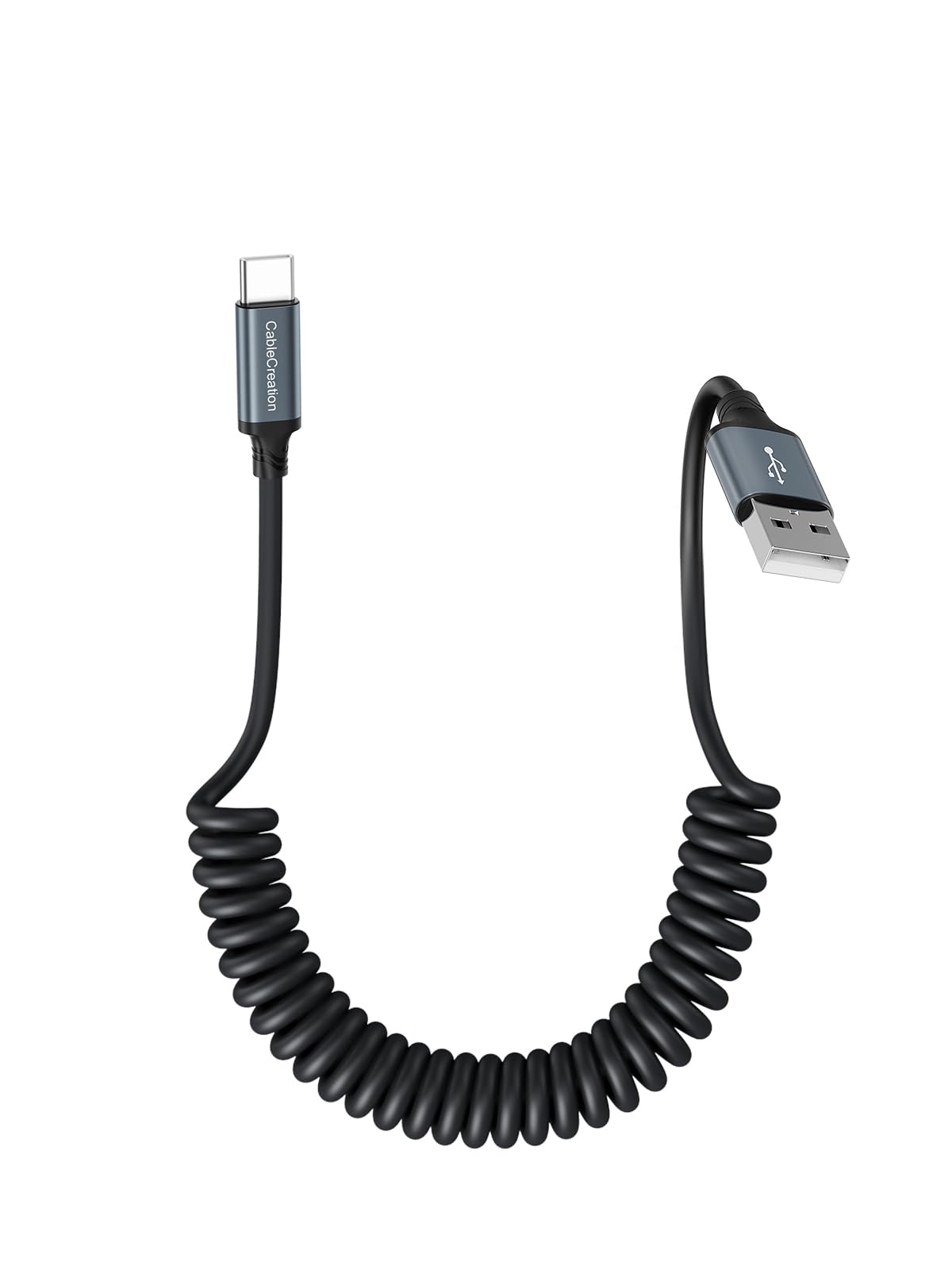 Photo 1 of CableCreation Coiled USB C Cable, Coiled USB A to USB C Cable for Car Type C Charger Cable for Carplay & Android Auto Compatible with iPhone 16,15, Samsung Galaxy S24 / S23, Google Pixel, Tablet