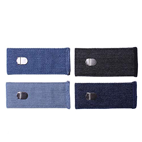 Pants Waist Extenders 4-Pack, Hook Extenders for Pants, Dress, Khakis and Jeans, Adjustable Fit Men or Women