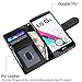 LG G4 Case, Style4U Premium PU Leather Stand Wallet Case with ID Credit Card/Cash Slots for LG G4 + 1 Stylus [Black]