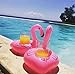 Kingswell Inflatable Drink Holder Float Coaster, 12 Pack Flamingo Inflatable Pool Party Swimming Floatation Toy for Kids and Adults- Pink