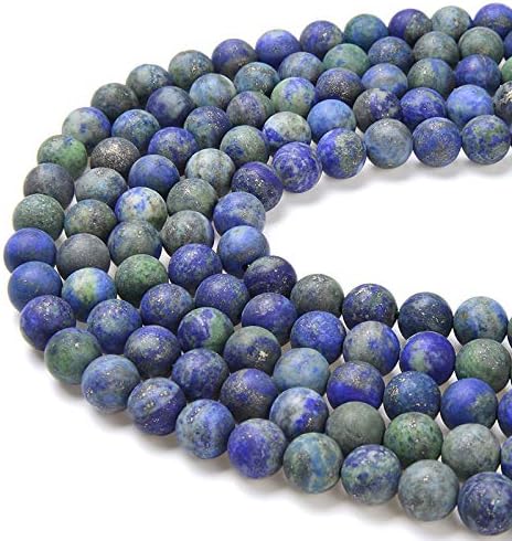 PLTbeads Gorgeous Chrysocolla Natural Gemstone Loose Beads 6mm Matte Round Approxi 15.5 inch DIY Bracelet Necklace for Jewelry Making