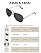 LUENX Aviator Sunglasses for Men Women Grey Non-Mirrored Metal Frame - UV 400 60MM with Accessories Classic style