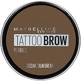 Maybelline Tattoo Brow Pomade Pot Medium Brown 24HR Waterproof Duo Brush