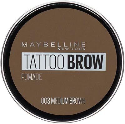 Maybelline Tattoo Brow Pomade Pot Medium Brown 24HR Waterproof Duo Brush