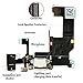 Johncase OEM USB Charging Port Dock Connector Flex Cable w/Microphone + Headphone Audio Jack Port Ribbon Replacement Parts iPhone 5 (White)