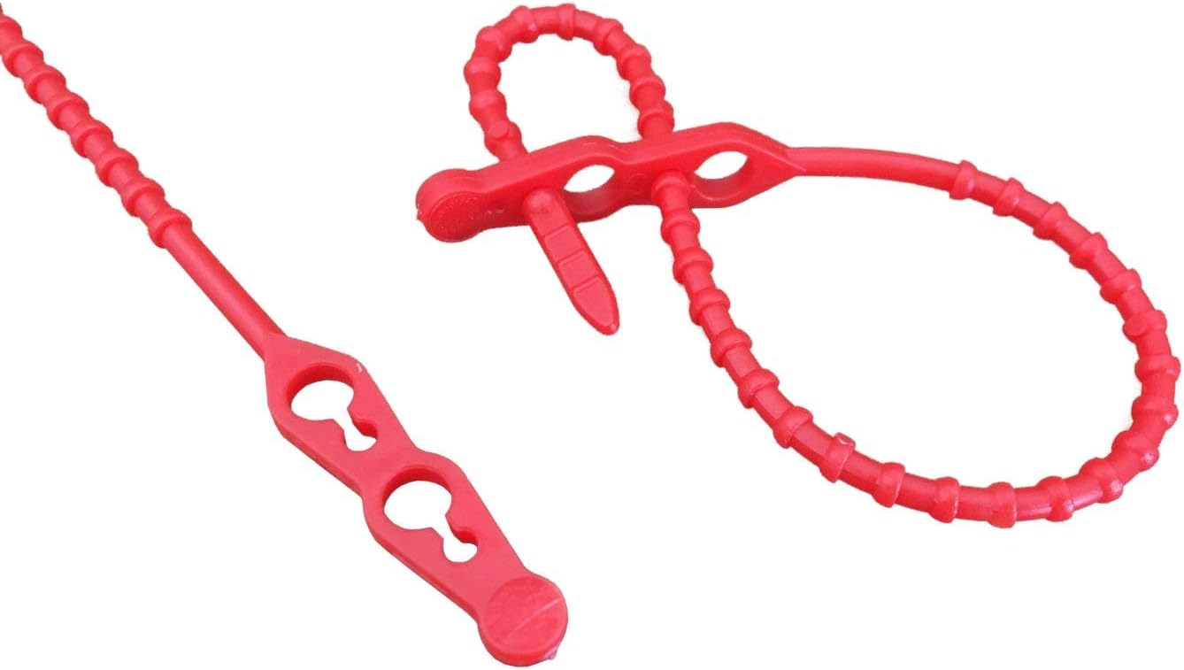 100 x Cable Tie, Ball Tie, 240mms red with Double Head Amazon.co.uk