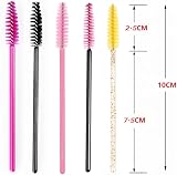 MIN-XL 50 Pcs Disposable Mascara Wands Black Multicolour Eyelash Brushes view 3