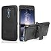 J.west Compatible with ZTE ZMax Pro Case, Belt Clip Kickstand Heavy Duty Full-Body Rugged Protection Impact Armor TPU Hard Case Cover Without Screen Protector for ZTE Zmax Pro Z981/Grand X Max 2 Black