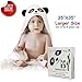 Baby Bath Hooded Towel, Washcloth with Hood, 100% Organic Bamboo, Extra Soft, Absorbent and Hypoallergenic, Perfect Baby Shower Gift, Cute Panda Style, for Newborns Infants Toddlers Kids Boys Girls
