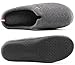 ULTRAIDEAS Men’s Cozy Warm Slip on Slip-Resistant Polar Fleece Lined Cotton Slippers House Slippers Indoor Outdoor (L/11-12 D(M) US, Grey)