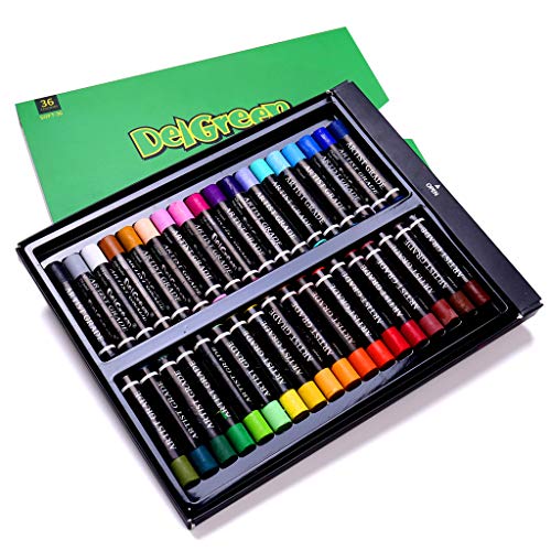 Mincho Artist Oil Pastels, 36 Assorted Colors Non Toxic, Artist Grade, Super Soft, Smooth Blending Texture, Ideal for Blending, Stenciling, Scratching Colors, Gift, Kids 3 & Up - Thumbnail 7