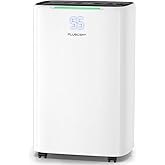 PLUSCENT 5000 Sq. Ft Dehumidifier for Basement, Max 52 Pints Dehumidifiers for Home & Large Room with Drain Hose, Manual & Auto Drainage, 4 Modes, Intelligent Humidity Control, 24H Timer, Auto Defrost