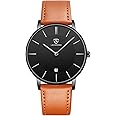 BEN NEVIS Watch, Mens Watch, Minimalist Fashion Simple Wrist Watch Analog Date with Leather Strap