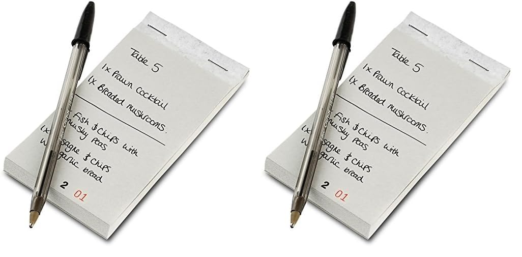 Restaurant Order Pad with Duplicate Sheet - Set of 10 - Restaurant Ordering Pads (Pack of 2)