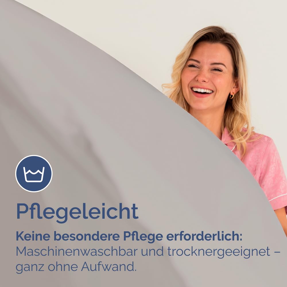 Spannbettlaken 140x200cm - Extra Tiefes Spannbetttuch für Matratzen bis 40 cm (16") Höhe - Weiche Gebürstete Polyester Mikrofaser - Knitterfrei, Schrumpf- & Farbbeständig - Oeko-TEX - Hellgrau 7