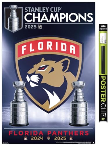 Trends International NHL Florida Panthers - 2025 Stanley Cup Team Logo Wall Pos…
