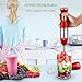 HOMIEE Hand Blender, 5-in-1 Electric Hand Blender Stick, 15-Speed Control and Turbo for Baby Food & Kitchen Use, Including Stainless Chopper, Egg Whisk, 800ML BPA-Free Beaker & Storage Bracket, Red