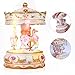 Dragon-Hub Music Box 3-Horse Carousel Gifts for Kids Children Girls Christmas Birthday Valentine's Gifts Decorations Melody Carrying You from Castle in The Sky (Laputa)