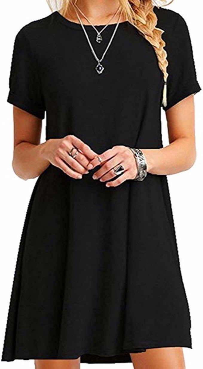 simple black t shirt dress