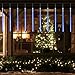 MAOYUE Meteor Shower Lights, 16 Tubes 640 LED Icicle Lights Outdoor Christmas Decorations, Waterproof Cascading Lights for Wedding Christmas Tree Decoration,Blue