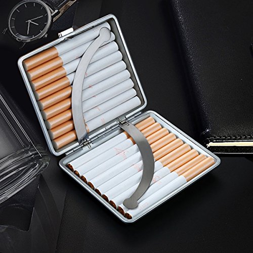 Leather Black Cigarette Case Holds 20 Cigarette (for Regular Size and King Size 84mm Only) - Thumbnail 4