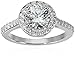 Amazon Collection Platinum-Plated Sterling Silver Swarovski Zirconia His & Hers Wedding Rings, Also Sold Separately
