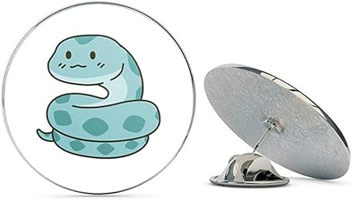 Amazon Com Brk Studio Adorable Kawaii Azul Serpiente Dibujos Animados Emoji Redondo Metal 0 75 Pulgadas Solapa Pin Shirt Pin Tie Tack Pinback Jewelry