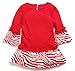Kids Baby Girls Christmas Santa Claus Striped T-shirt Tops Flares Pants Outfits size 100/2-3Years (Santa Claus)