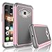 Tekcoo Galaxy Luna Case, Galaxy Amp 2 Case/Express 3 Case/J1 2016 Case, [Tmajor] Shock Absorbing Rubber Plastic Defender Case for Samsung Galaxy Luna/Amp 2/Express 3/J1 2016 -Pink