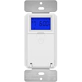 TOPGREENER Programmable Digital Astronomic Timer Switch, Neutral, UL Listed | 7 Day Light Switch Timer, Single Pole or 3-Way, Sunrise Sunset Timer for Fans, Motors, 120VAC, 1/2HP, 1800W