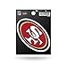 Rico Industries NFL Football San Francisco 49ers Short Sport Decal 3.75' x 4.75' Die Cut Team Logo Short Sport Decal