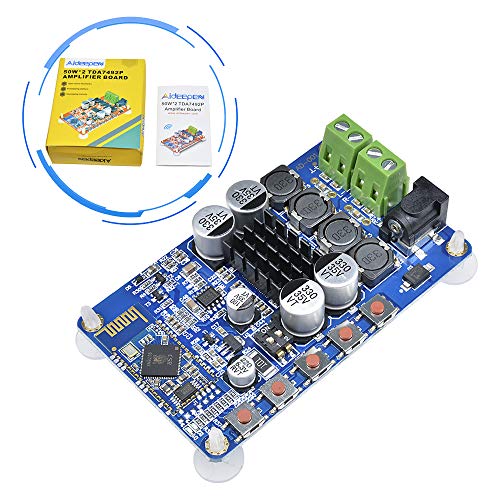Aideepen 50W + 50W TDA7492P 2×50 Watt Dual Channel Amplifier Wireless Digital Bluetooth 4.0 Audio Receiver Amplifier Board (Blue)