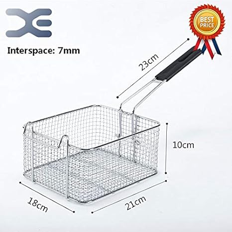 Amazon.com: Colador de acero inoxidable Freidora de patatas ...