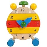 Educational Toys ，BeautyVan Hand Made Wooden Clock Toys Educational Toys for Kids Learn Time Clock