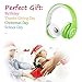 Wireless Bluetooth Headphones for Kids Boys Girls Over Ear,Built-in Mic,Stereo Sound ,3.5mm Audio Jack Cable for Pc Tablet Cellphone(Green)