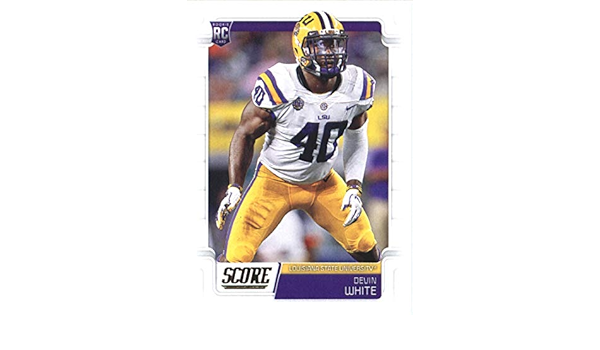 Amazon Com 2019 Score 369 Devin White Rookie Lsu Tigers Football Nm Mt Collectibles Fine Art