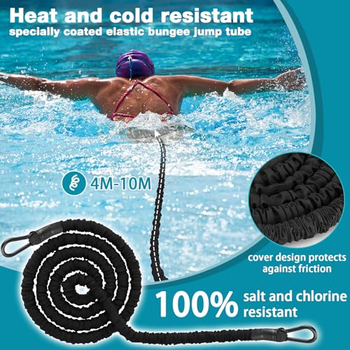 TUT Swimming Belt, 4-10 m Swimming Belt for Pool, Adjustable Swimming Trainer for Adults, Enjoy the Hot Summer in the Pool