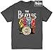 Beatles, The - Mens Sgt Pepper T-Shirt in Charcoal, Size: Large, Color: Charcoal