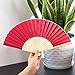Bememo Hand Held Fans Silk Bamboo Folding Fans Handheld Folded Fan for Church Wedding Gift, Party Favors, DIY Decoration (Multicolor, 48 Pack)