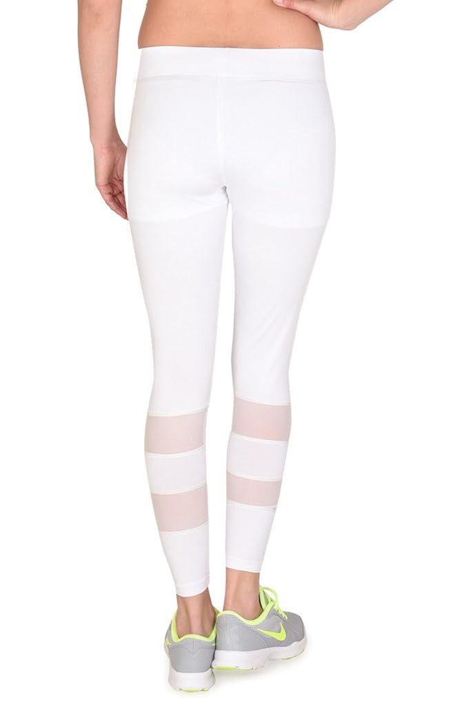 onesport women's polyester spandex jersey white tights(onsp31wt-p)