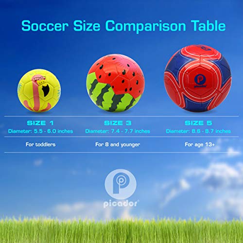 PP PICADOR Toddler Soft Soccer Ball Cute Cartoon Toy Gift with Pump Kits Kids Ball for Children's Day, Boys, Girls, Kindergarten (Yellow Flamingo, Size 1) - Thumbnail 4