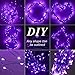 Aluvee Outlets Solar Copper Wire String Light, 50ft 150LED Waterproof Outdoor Garden Decoration Copper Wire Lighting Christmas Lamp Wedding Party Tree Xmas Decoration Tree Xmas (Purple)