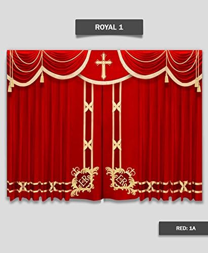 Amazon Com Saaria Royal 1 Stage Hall Church Curtain Backdrops 12