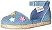 Carter's Girls' Brea Espadrille Mary Jane Flat, Blue, 5 M US Toddler