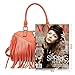 Rimen & Co. PU Leather Fringe Décor Tote Womens Purse Handbag RM-1975 RM-1976 RM-1977