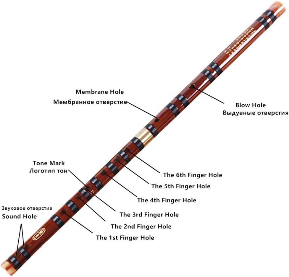 Juvenile Wooden Flute, 6 Finger Holes, Hand Carved, Closed