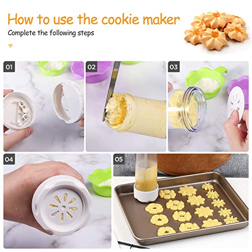 ORNOOU Electric Cookie Press Gun Handheld Cookie Press Maker Kit With