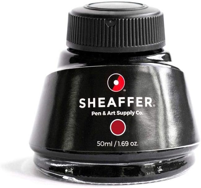 SHEAFFER 94241 Original Universal Fountain Pen with Ink Bottle - Red, 50 ml